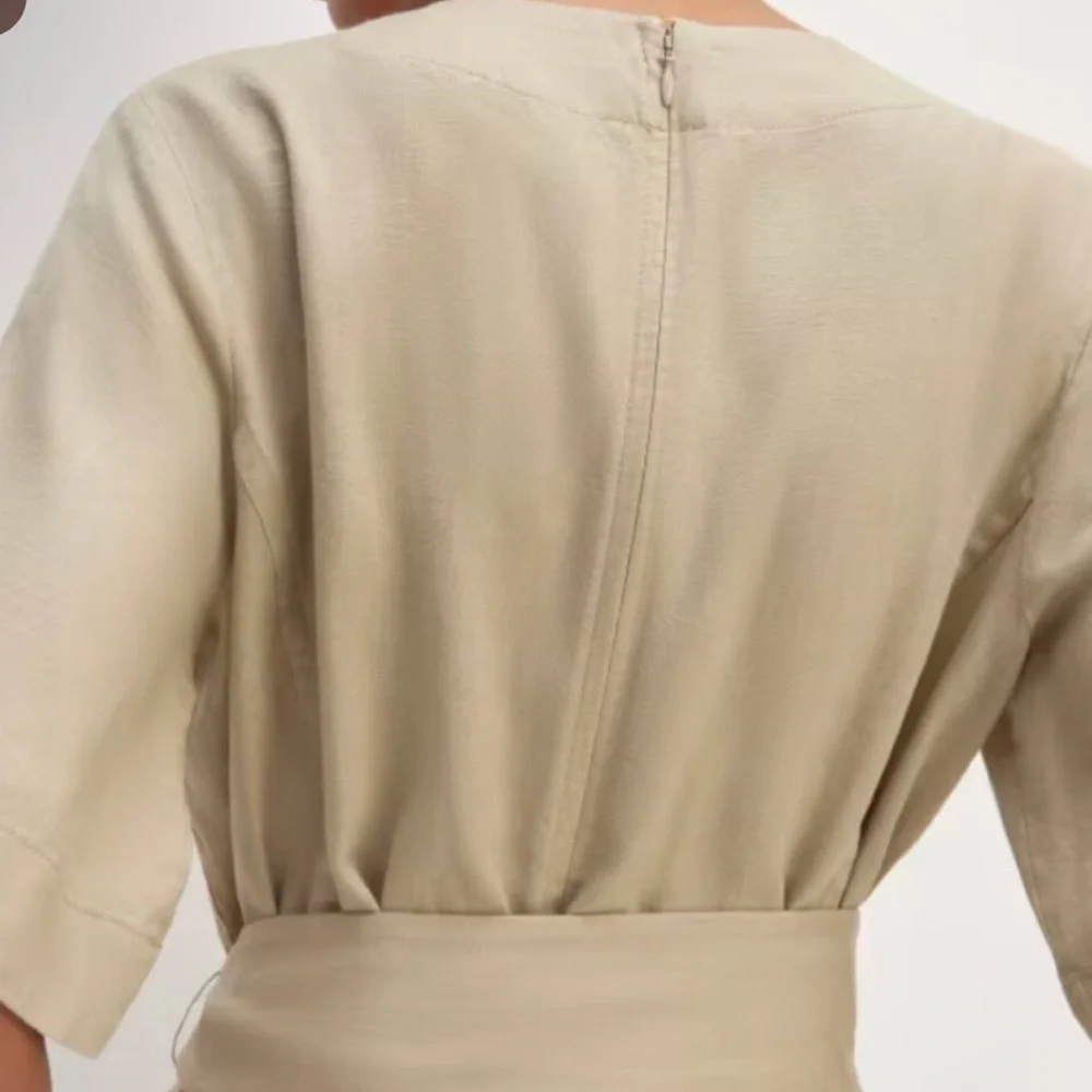 NWT New Everlane Linen Jumpsuit in Khaki size 6